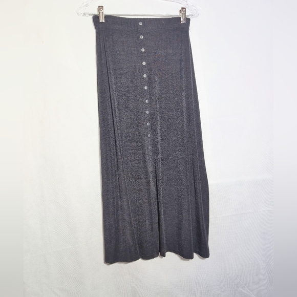 Bentley Dresses & Skirts - Bentley Sz S Elegant Black Button-Down Skirt 34 In Long